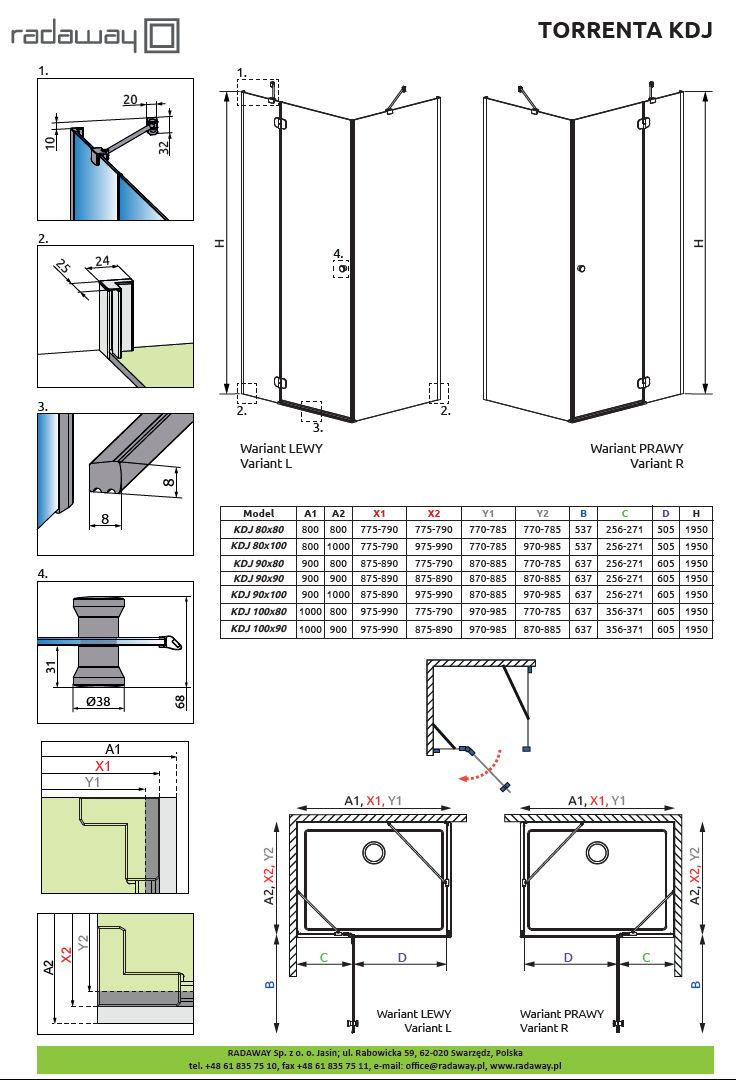 Душевая кабина Radaway Torrenta KDJ