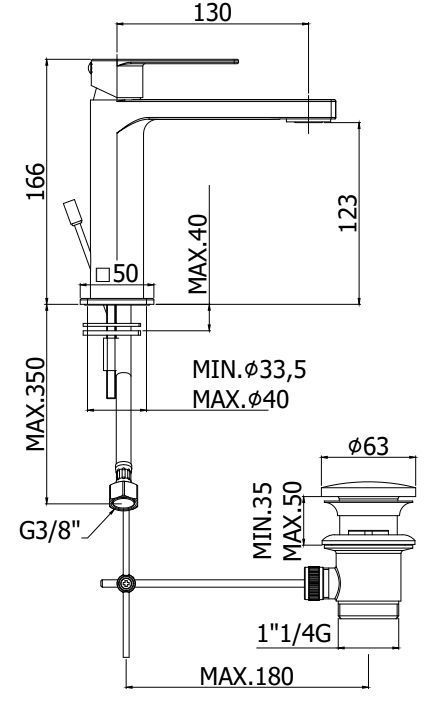 Смеситель для умывальника Paffoni Tango хром, TA071CR
