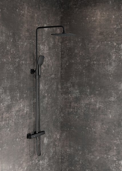 Душевая стойка с термостатическим смесителем и ручным душем Ravak TD F 091.20/150 черный, X070160