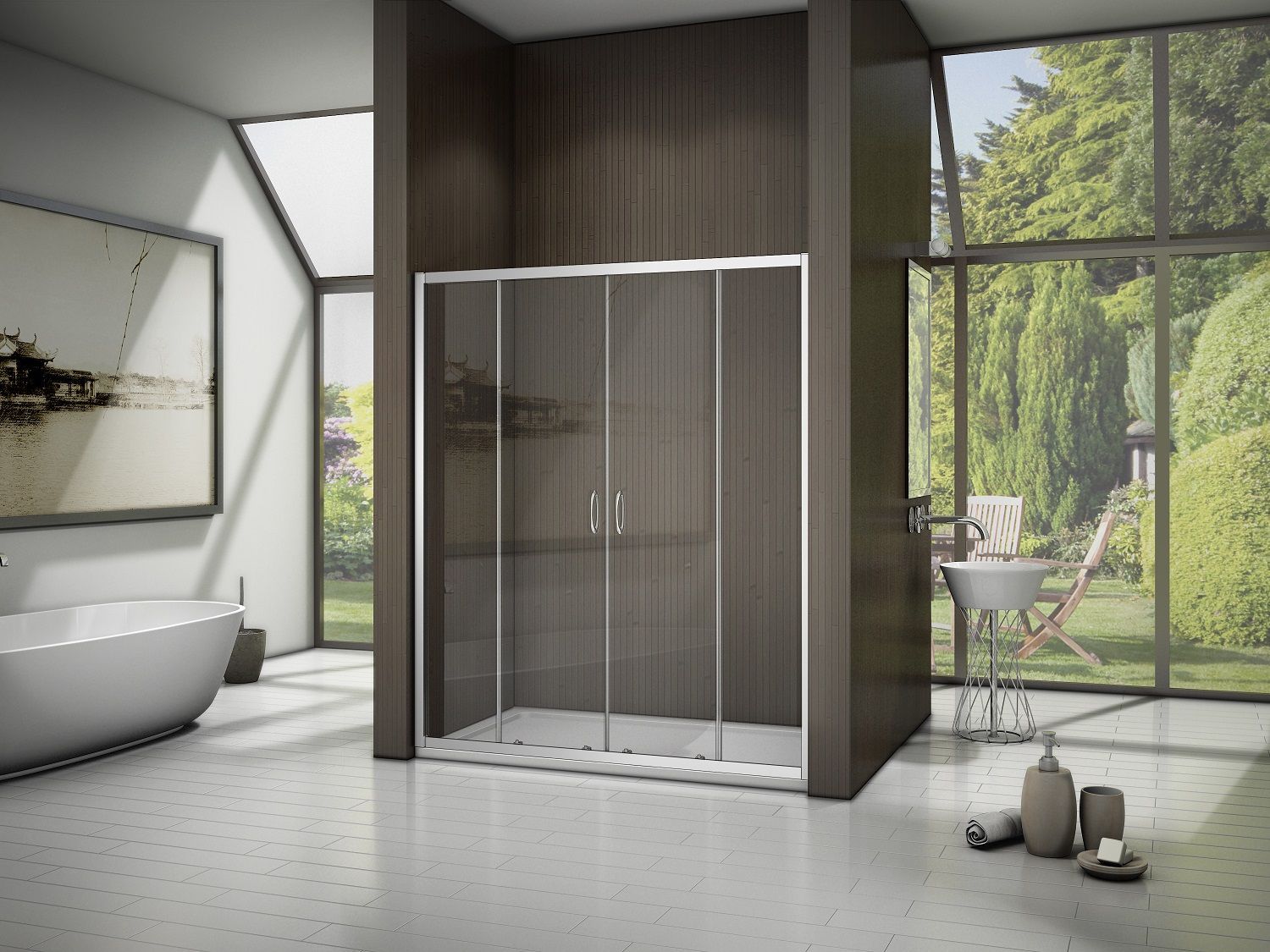 Душевая дверь Good Door Latte WTW-TD-160-C-WE, ЛА00031