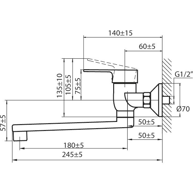 Смеситель для кухни наружного монтажа Ahti Satakunta, SK105002