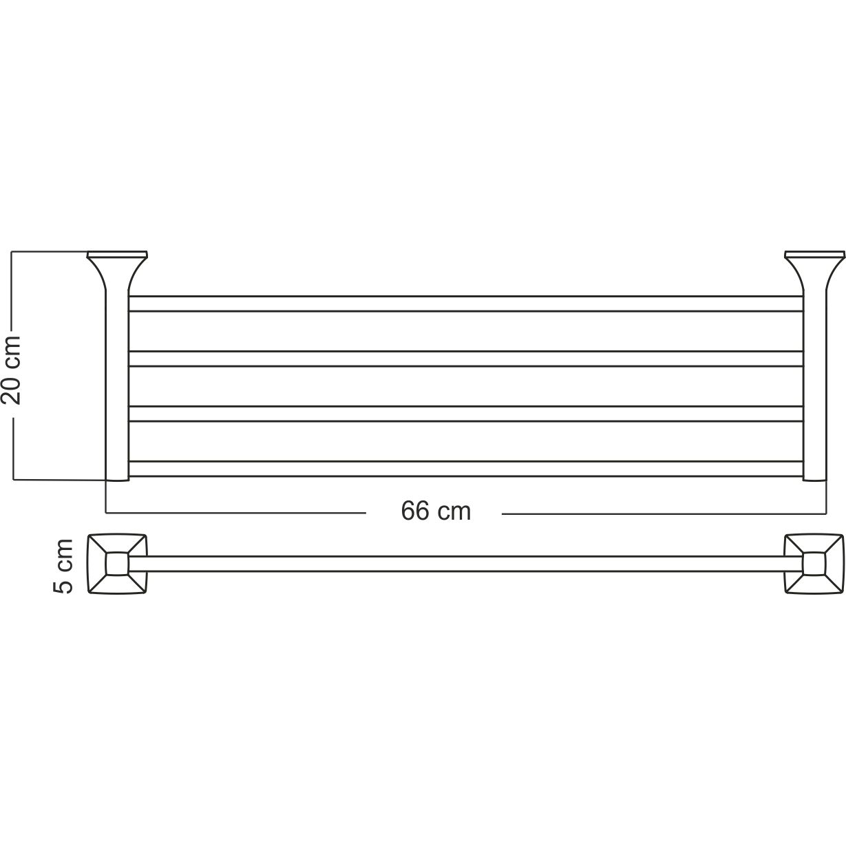 Полка для полотенец WasserKRAFT Wern, K-2511