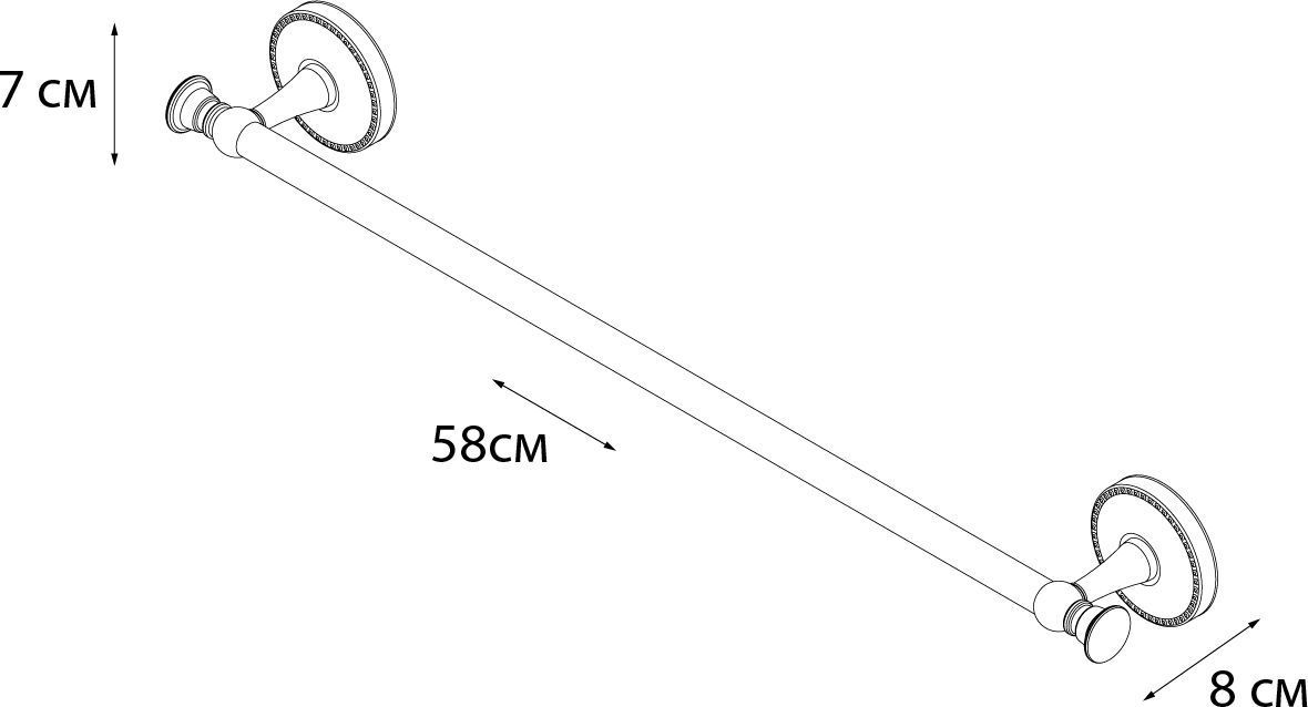 Полотенцедержатель трубчатый Fixsen Adele, FX-55001