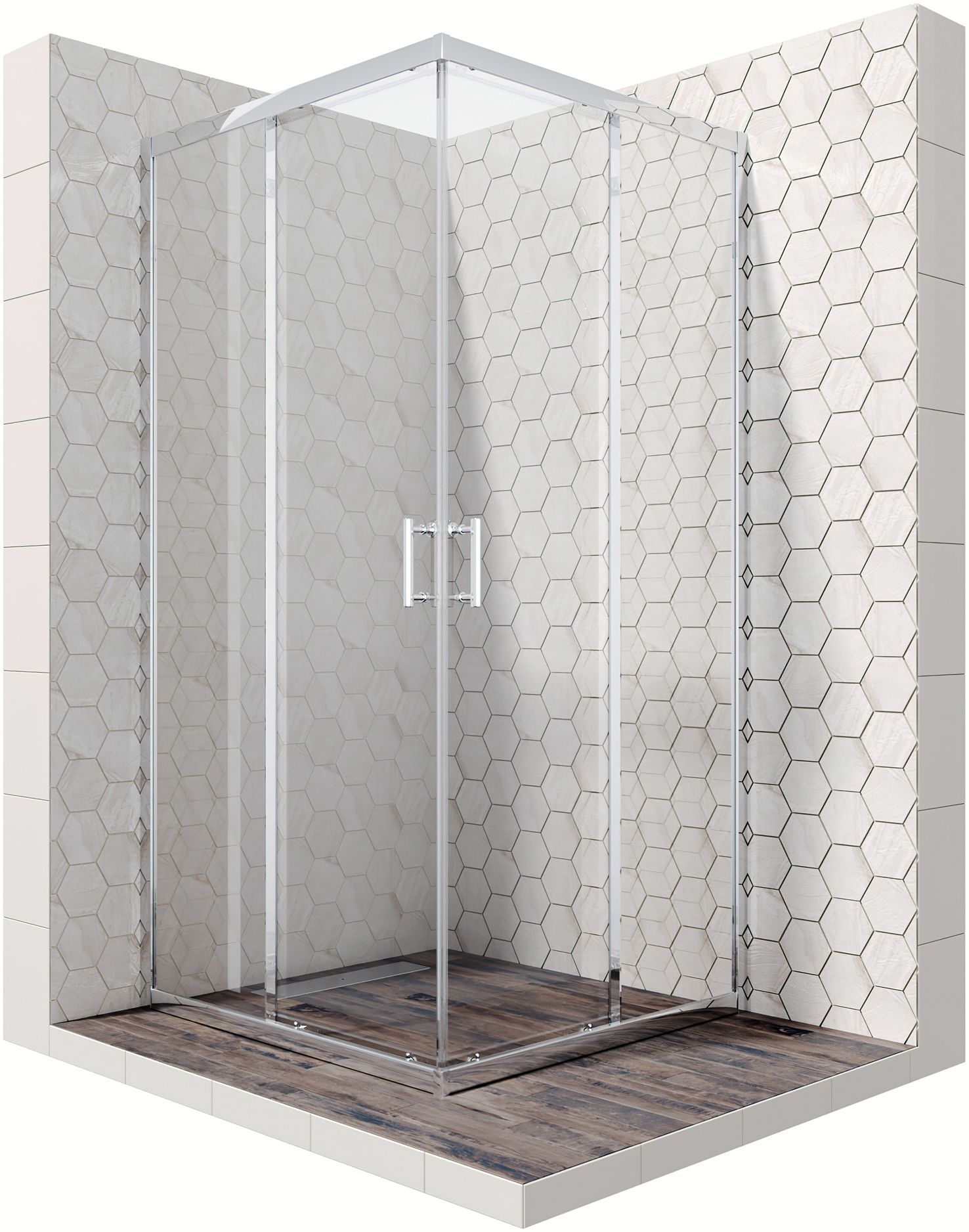 Квадратное душевое ограждение Ambassador Kingston 14011103