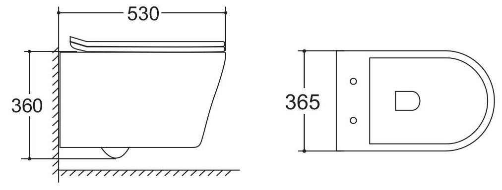 Унитаз подвесной безободковый Vincea Vito, VT1-23