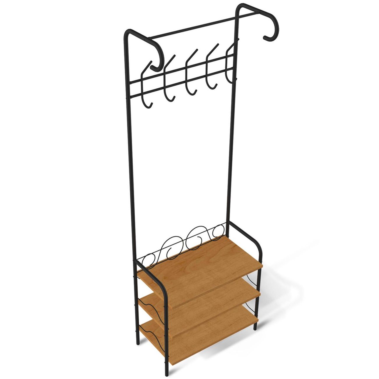 Вешалка Sheffilton M-306 черный муар/бук, 820868