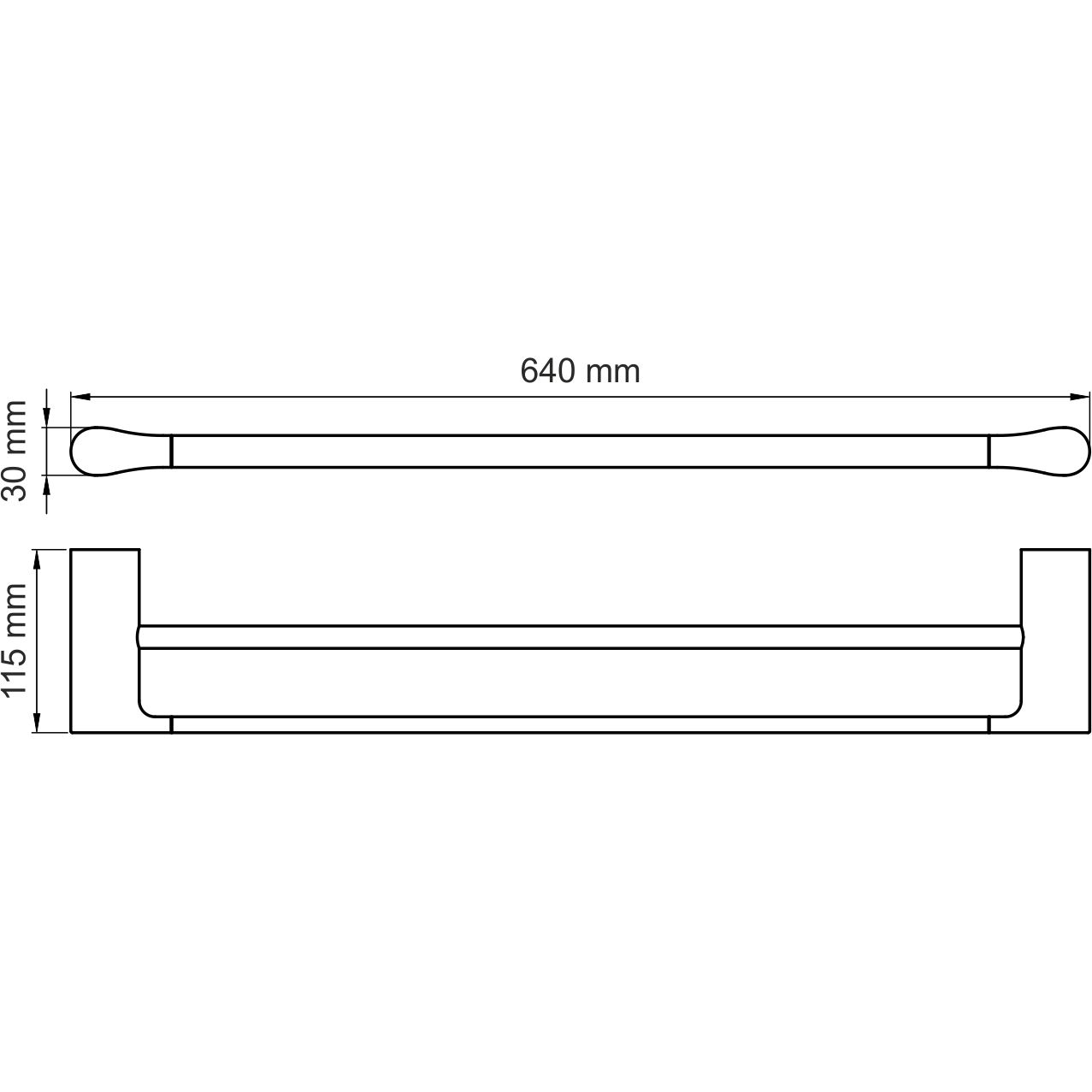 Держатель полотенец двойной WasserKRAFT Aisch, K-5940