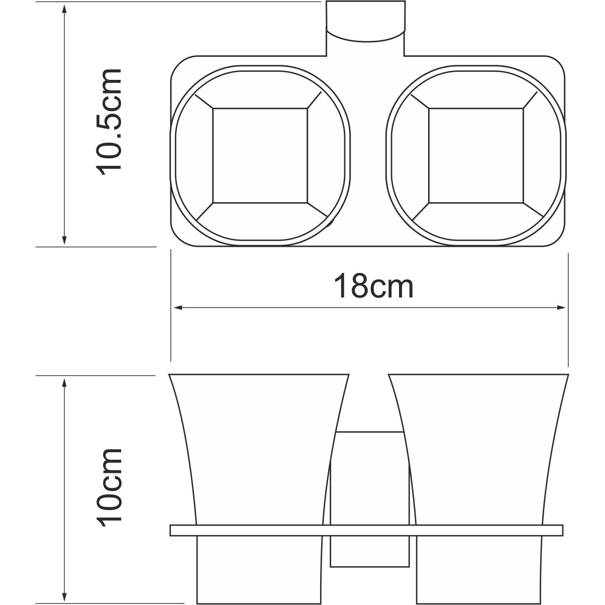 Подстаканник двойной WasserKRAFT Exter, K-5228D