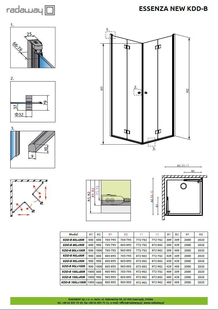 Душевая кабина Radaway Essenza New KDD-B