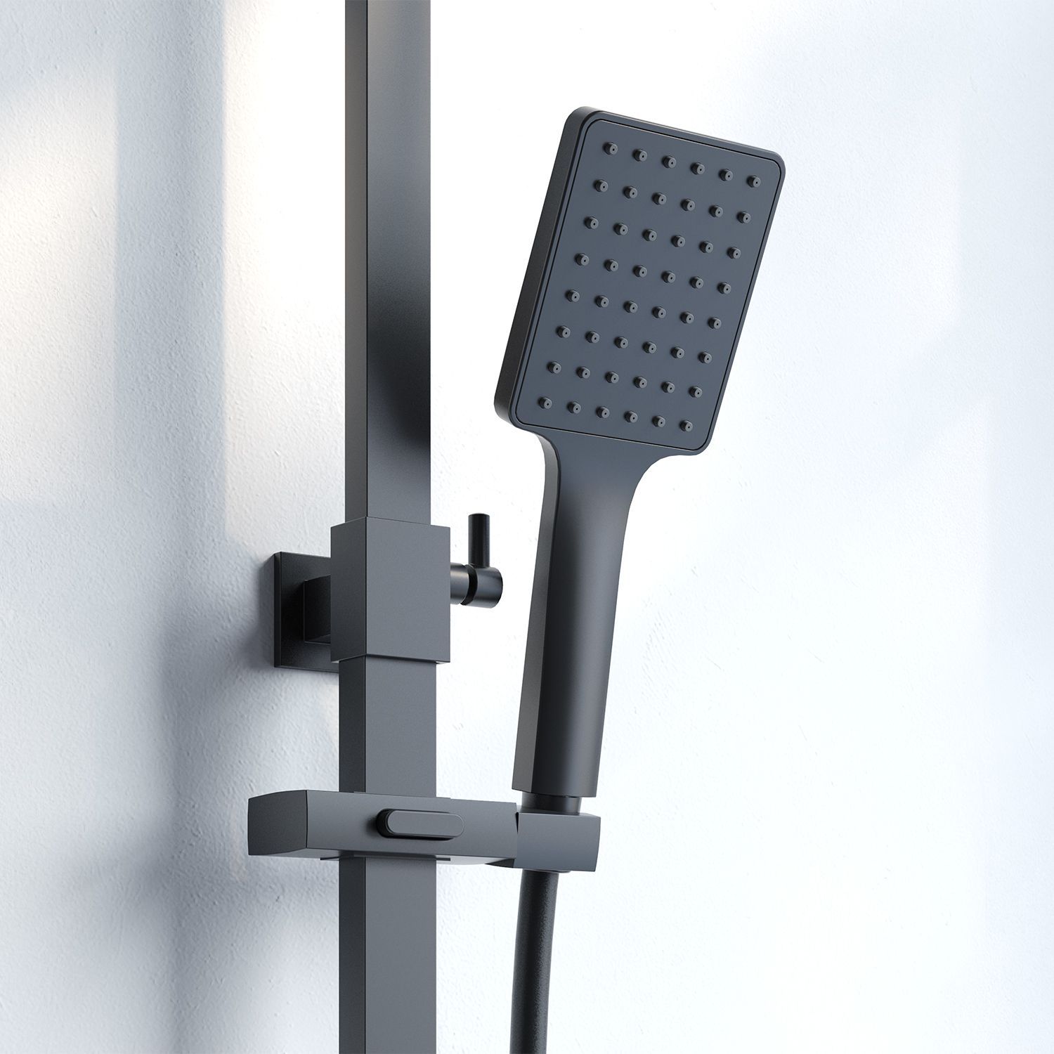 Смеситель с верхним душем, черный, Iddis Bild, BILBL1Fi06