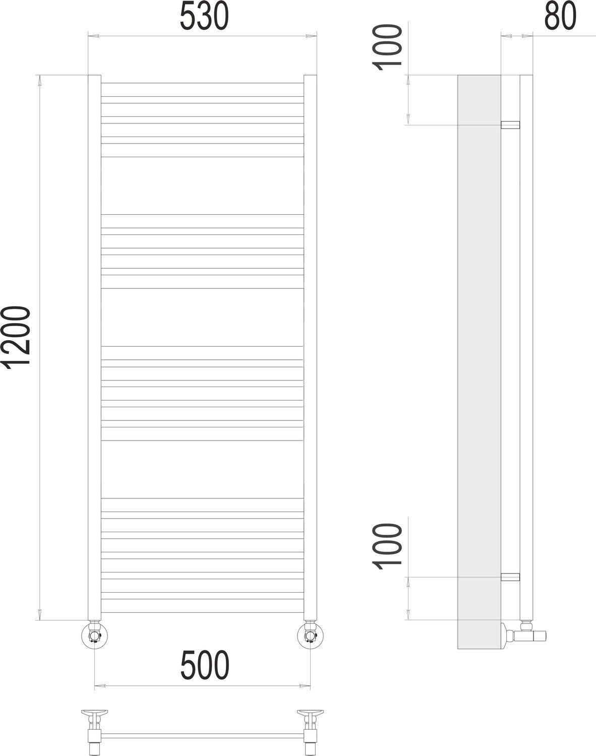 Полотенцесушитель Terminus Тоскана П19 50x120