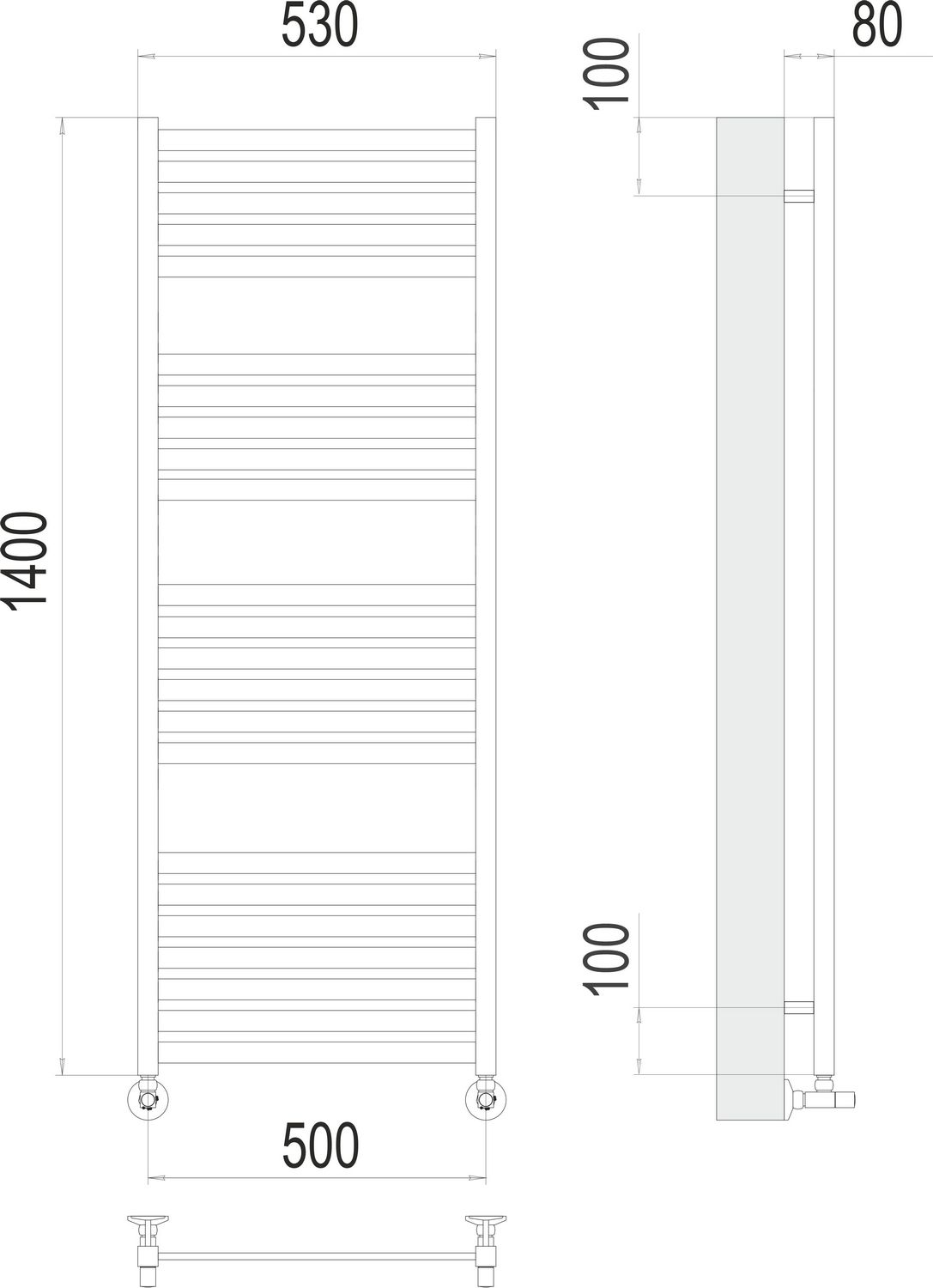 Полотенцесушитель Terminus Тоскана П23 50x140