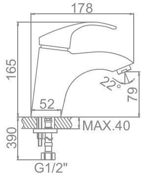 Смеситель для умывальника Ledeme L1021
