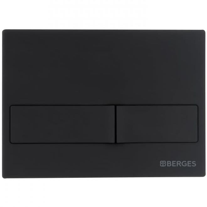 Комплект Berges Novum, кнопка L5 Soft Touch черная, унитаз Ego Rimless, сиденье Toma, 043234