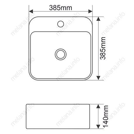 Раковина Melana MLN-A423B, A423B-803