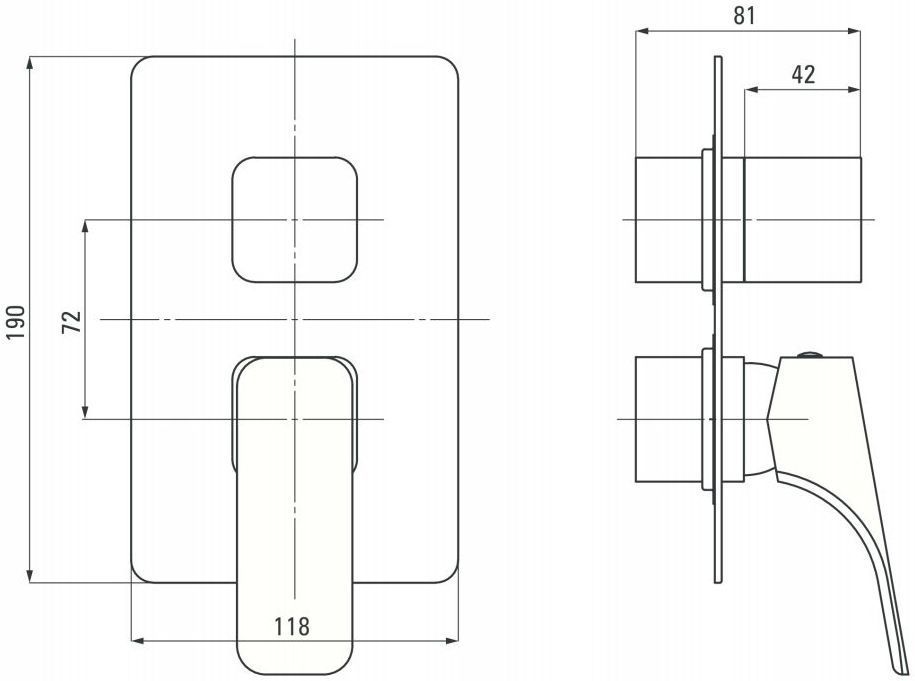 Накладка к боксу термостатическому Deante Box Hiacynt Bianco, BXY_AQHM