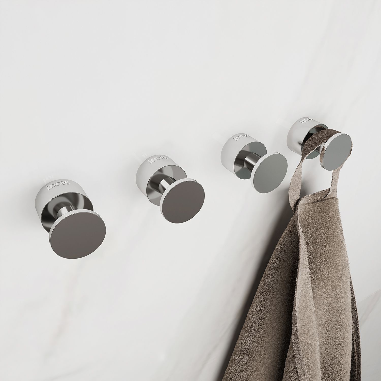 Комплект крючков, 4 шт., хром, Iddis , HOK4SC0i41