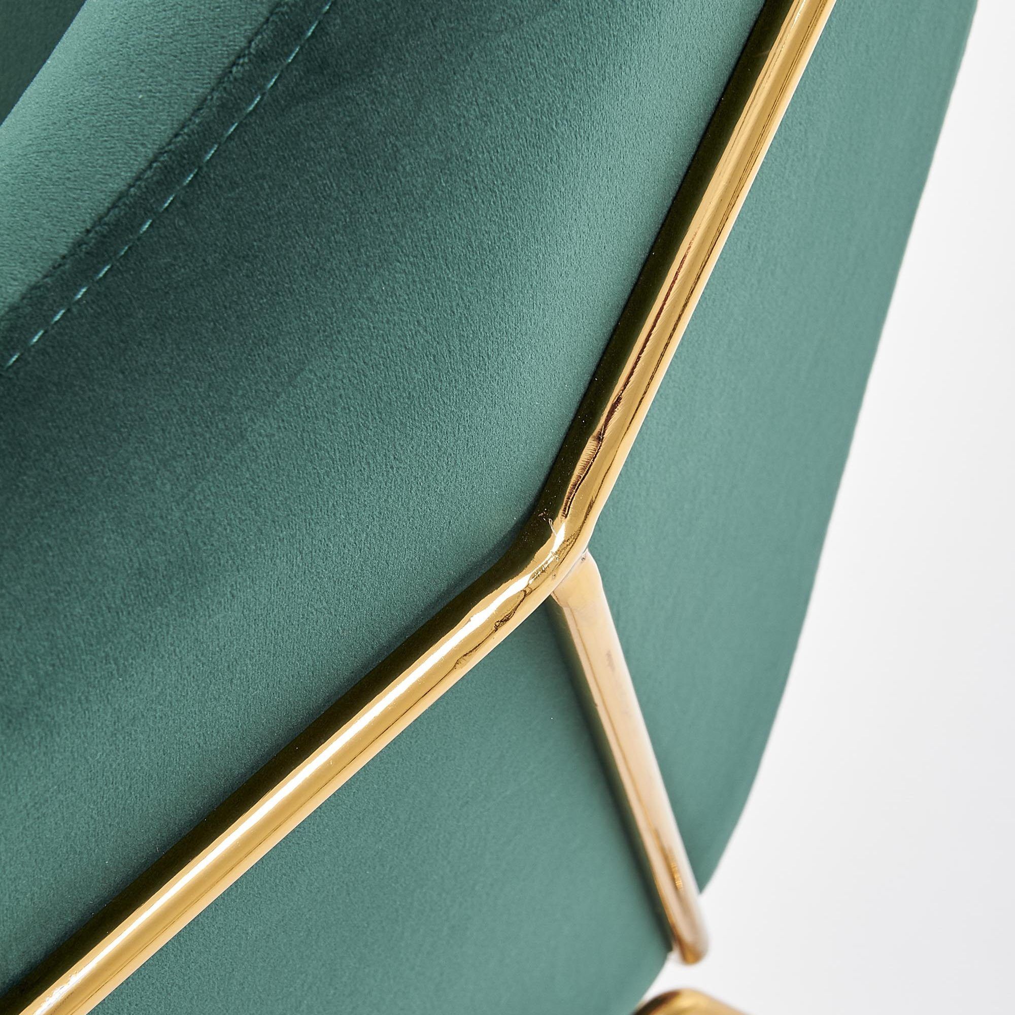 Кресло Halmar Soft 3 темно-зеленый/золотой, V-CH-SOFT_3-FOT-C.ZIELONY