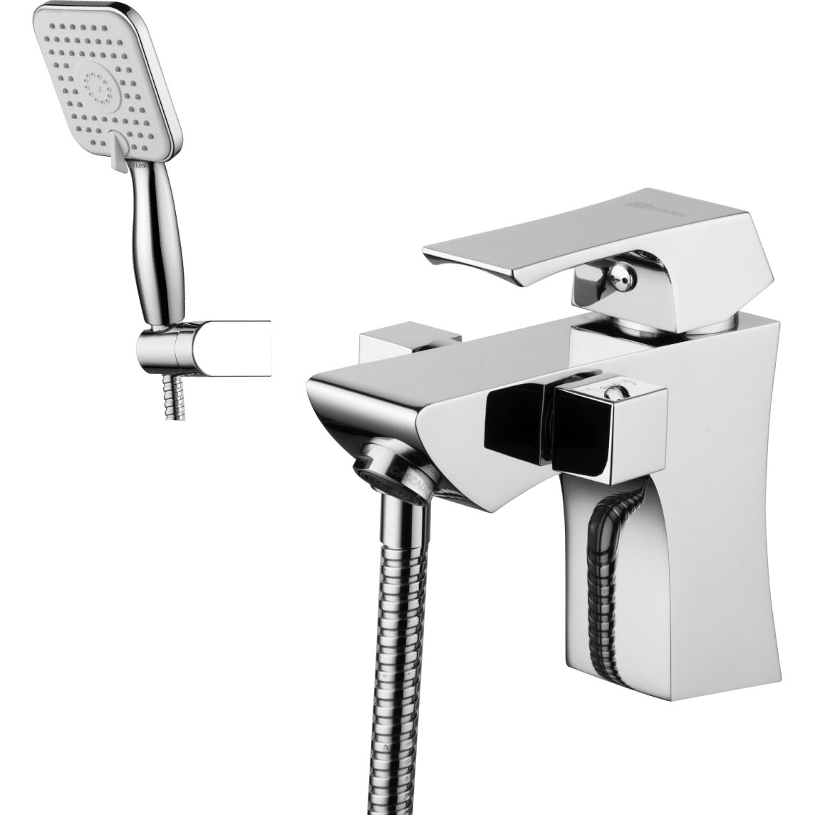 Смеситель на борт ванны с коротким изливом с аксессуарами Lemark Unit, LM4515C