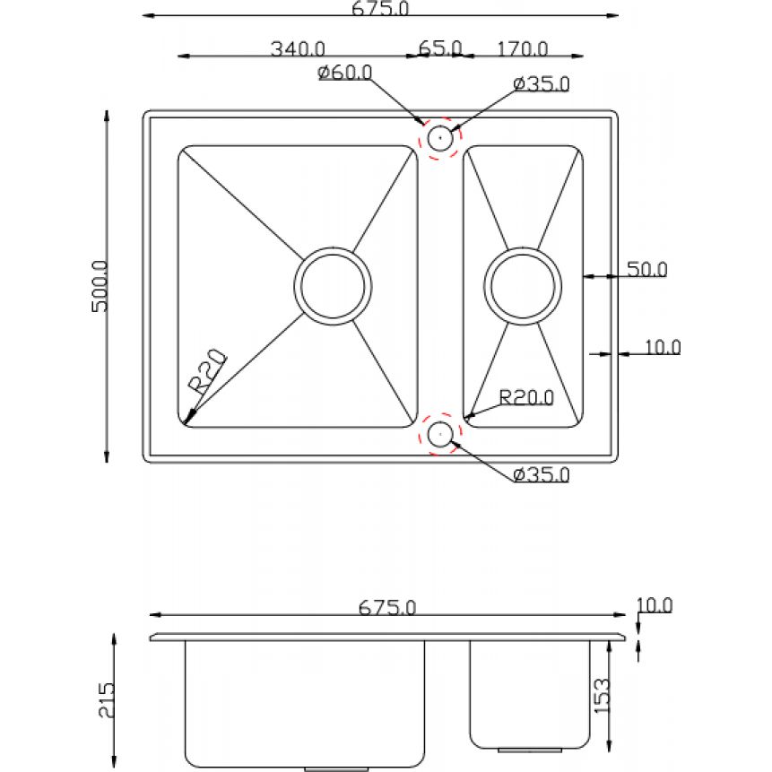 Мойка со стеклом ZorG GS 6750-2 white