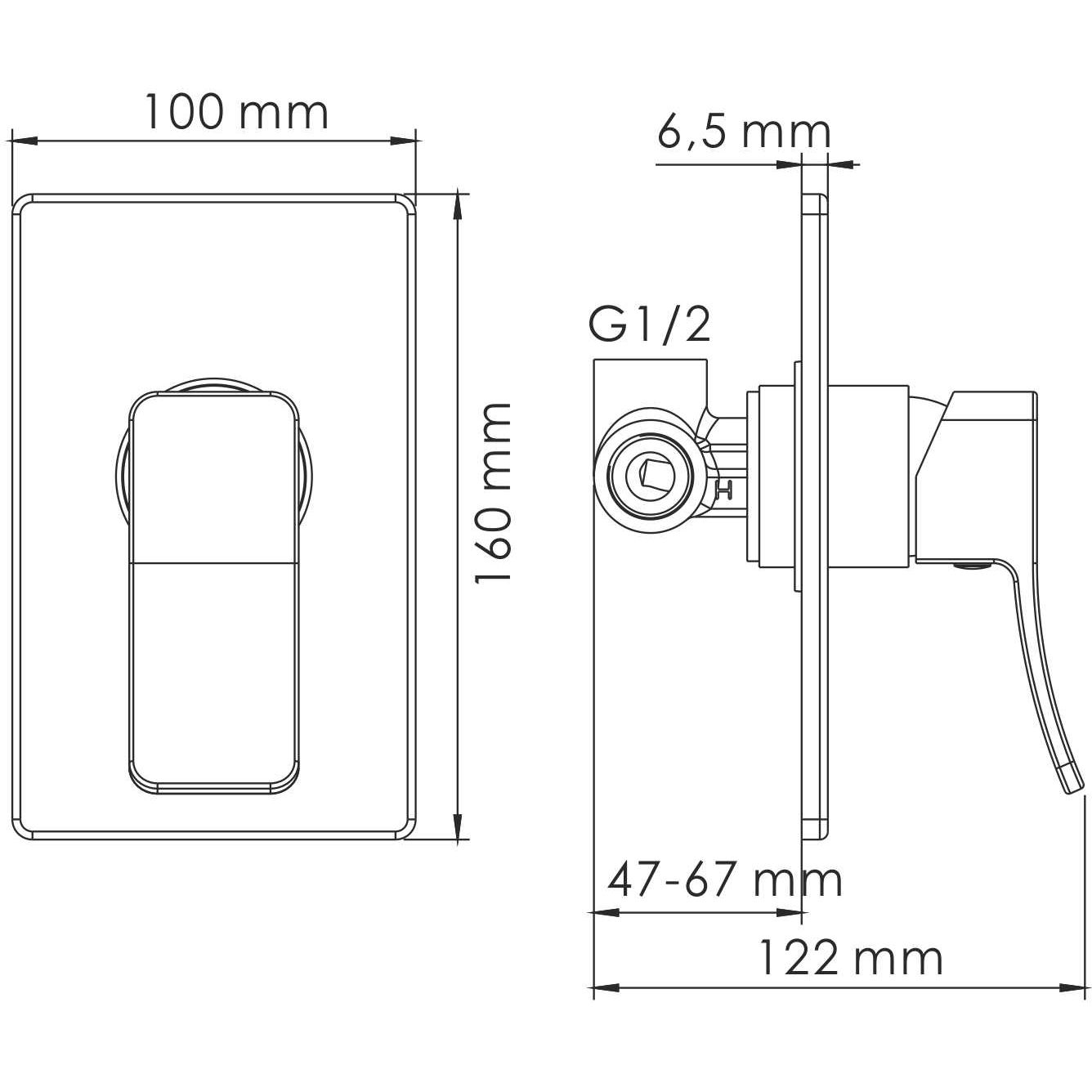 Смеситель для душа WasserKRAFT Aller, 10651WHITE