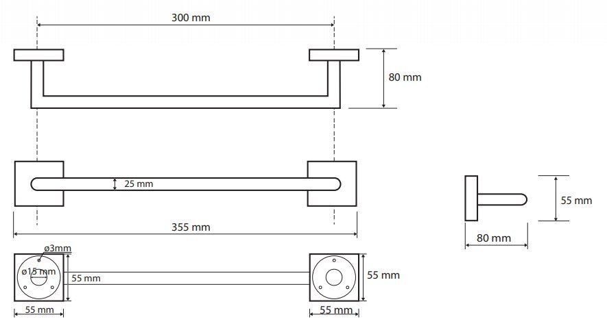 Поручень прямой Bemeta Beta, 132307611