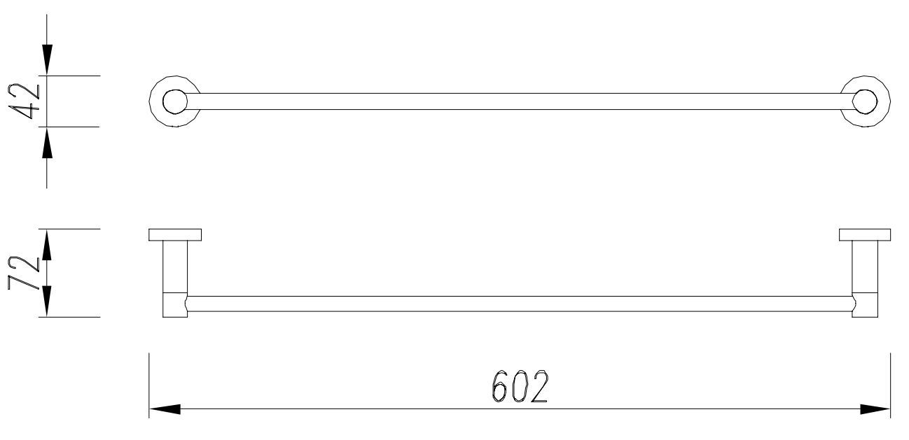 Вешалка для полотенца 60 см Omnires Modern, MP60216GLB