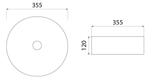 Умывальник накладной, серый матовый, Iddis Ray 35.5x35.5, RAYGM03i27