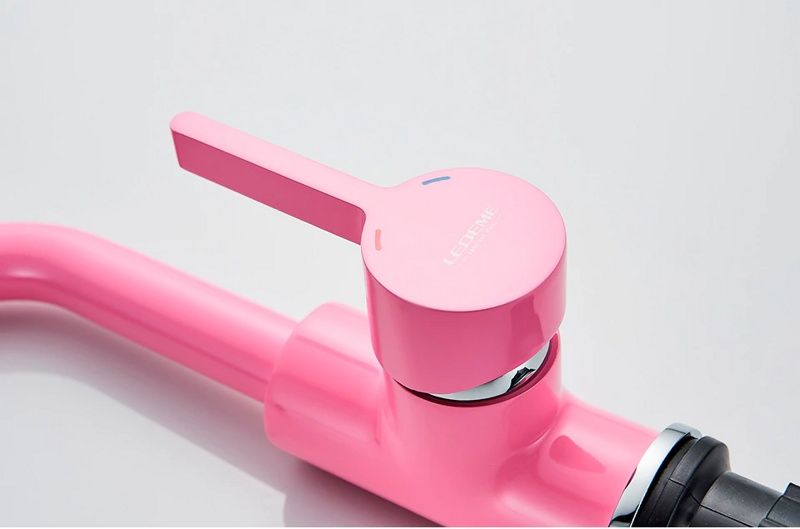 Смеситель для умывальника розовый Ledeme L1099P