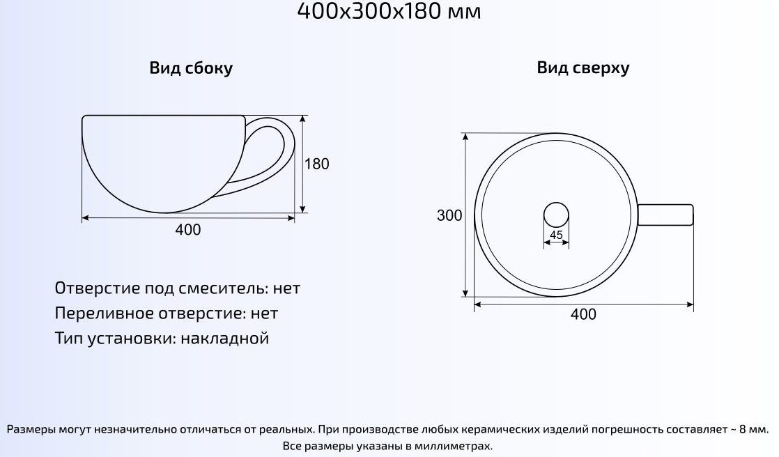 Умывальник Gid N9055 30x30, 51186