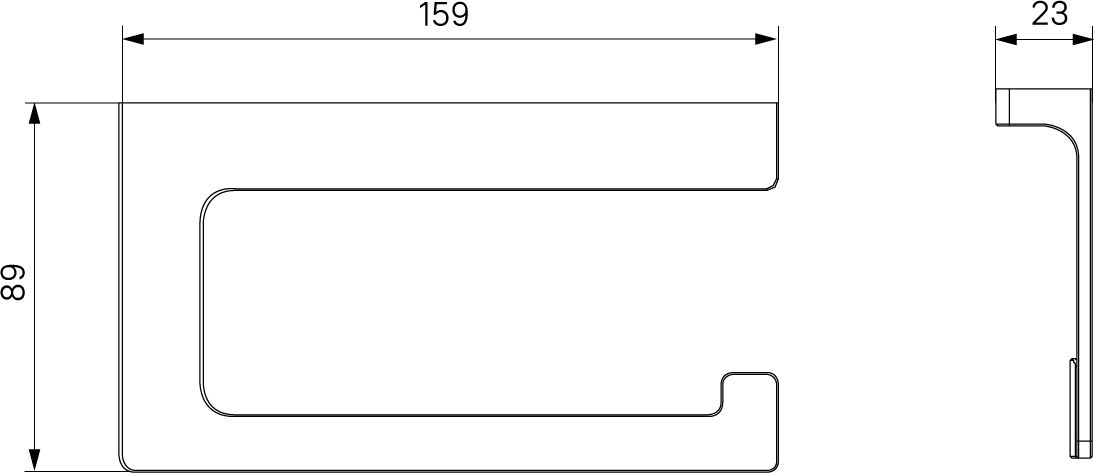 Держатель для туалетной бумаги без крышки, сплав металлов, черный, Iddis Slide, SLIBS00i43