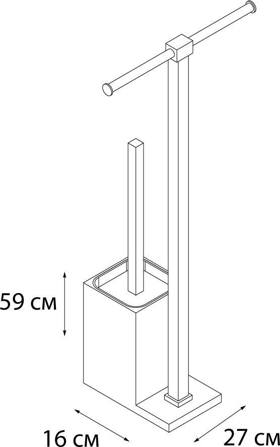 Стойка напольная б/д двойной + ерш Fixsen Rainbow красная, FX-32-06