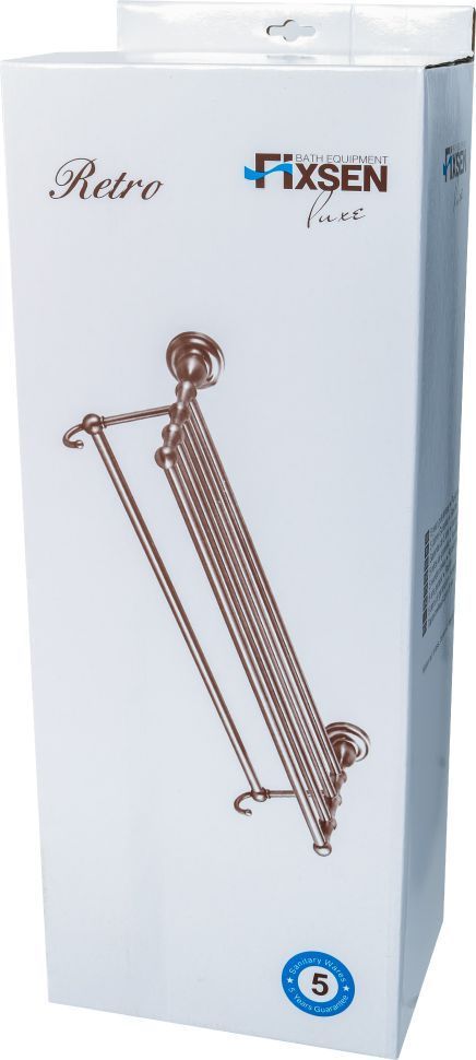 Полка для полотенец с крючками Fixsen Retro, FX-83815A