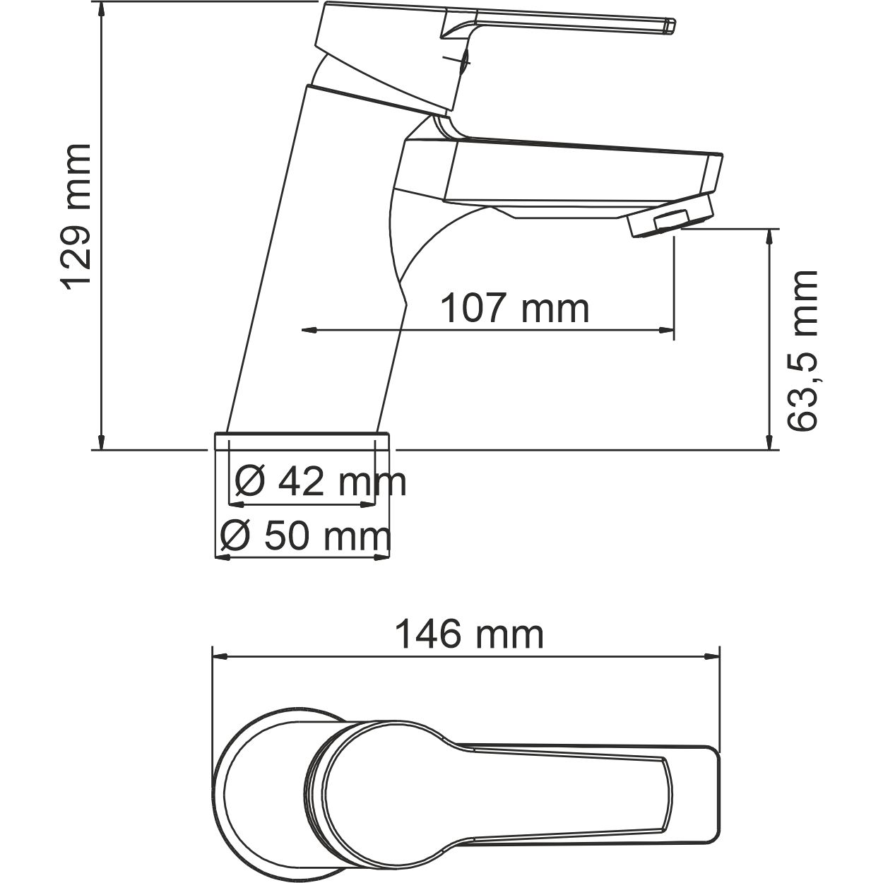 Смеситель для умывальника WasserKRAFT Rhin, 4403
