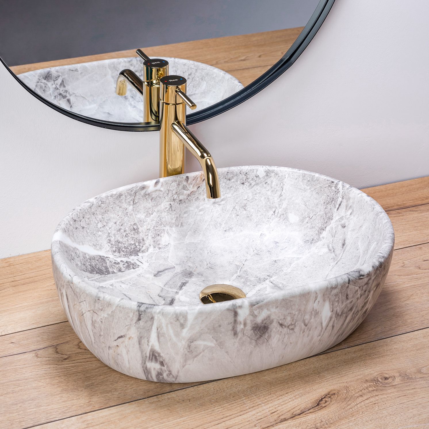 Умывальник Rea Lara Stone 48.5x35, REA-U9888