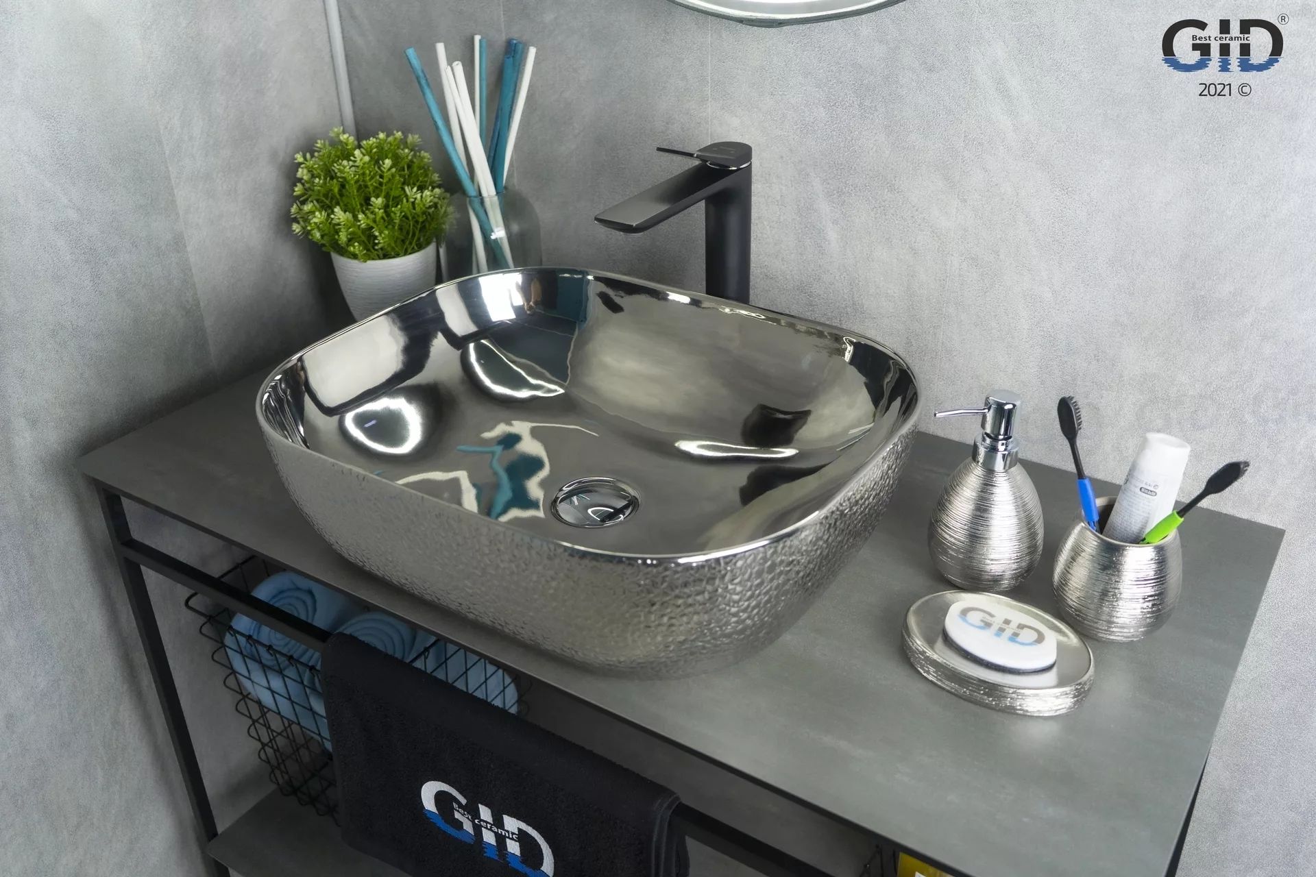 Умывальник Gid D1302H009 50x40, 53304