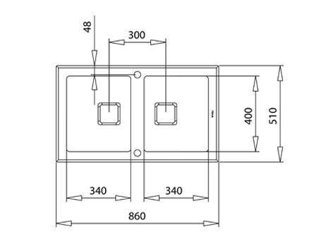 Кухонная мойка Teka DIAMOND RS15 2B 86 BLACK (с клапаном-автоматом), 115030017