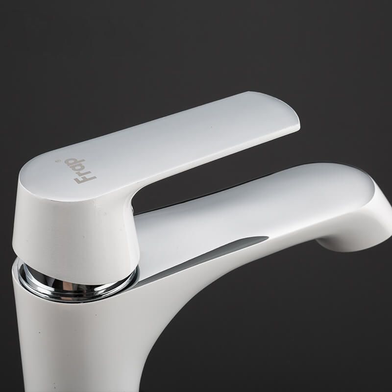 Смеситель для раковины белый/хром Frap F1031