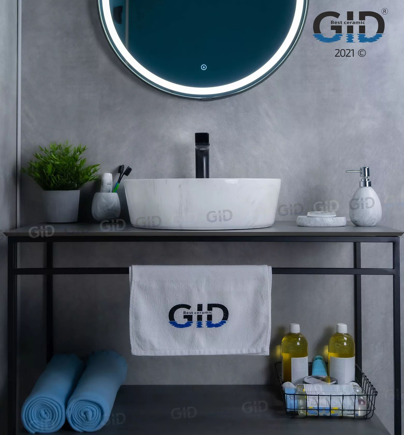 Умывальник Gid D1306H012 44x44, 53321