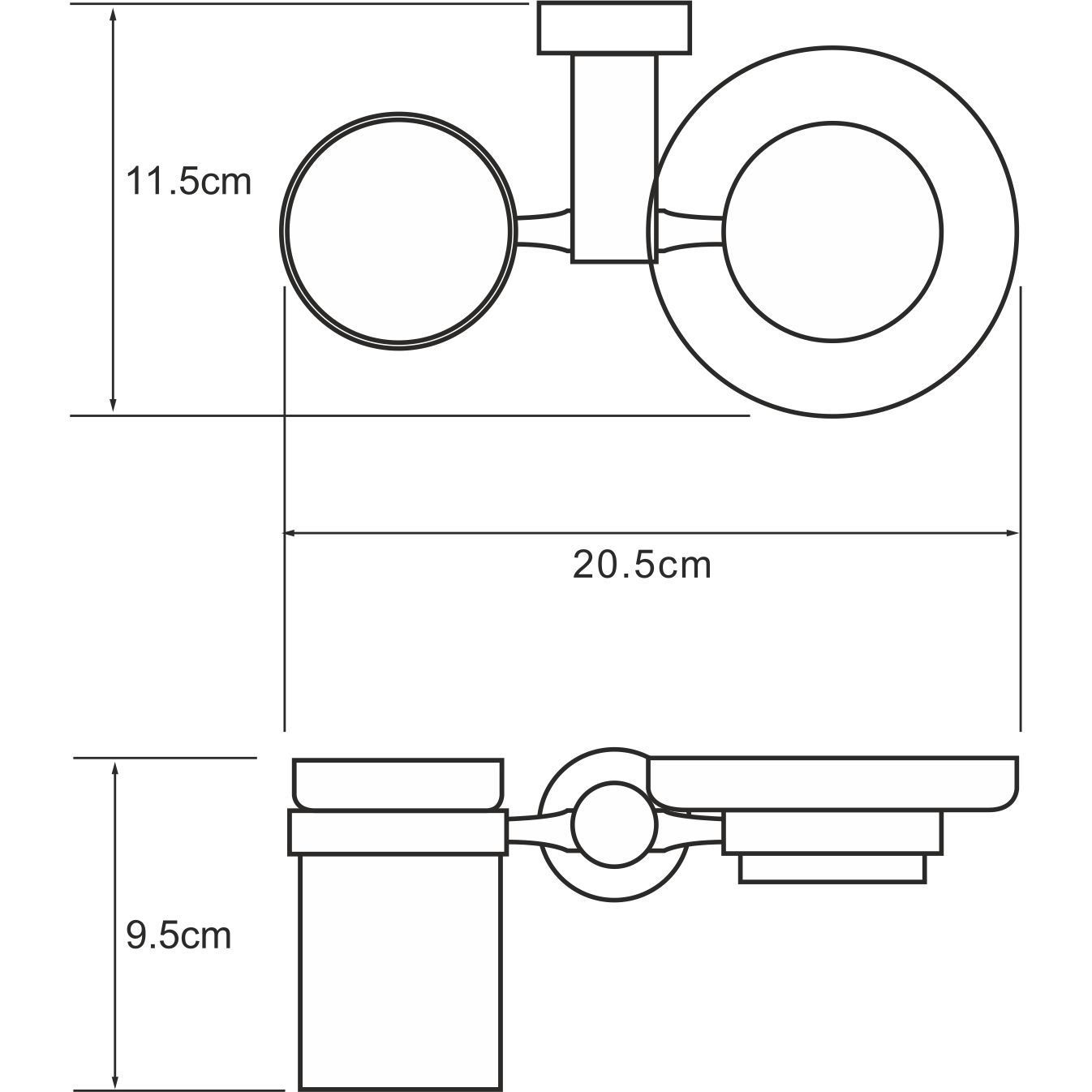 Держатель стакана и мыльницы WasserKRAFT Donau, K-9426