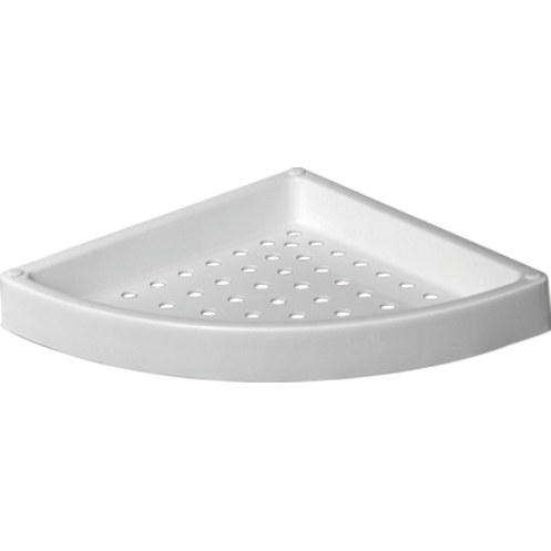 Полка угловая одинарная белый пластик Ledeme L362-1