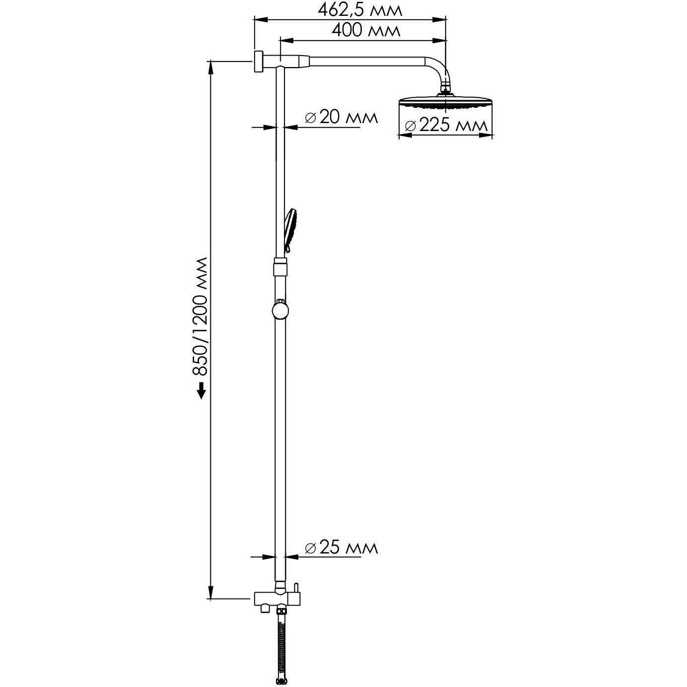 Душевой комплект WasserKRAFT, A066
