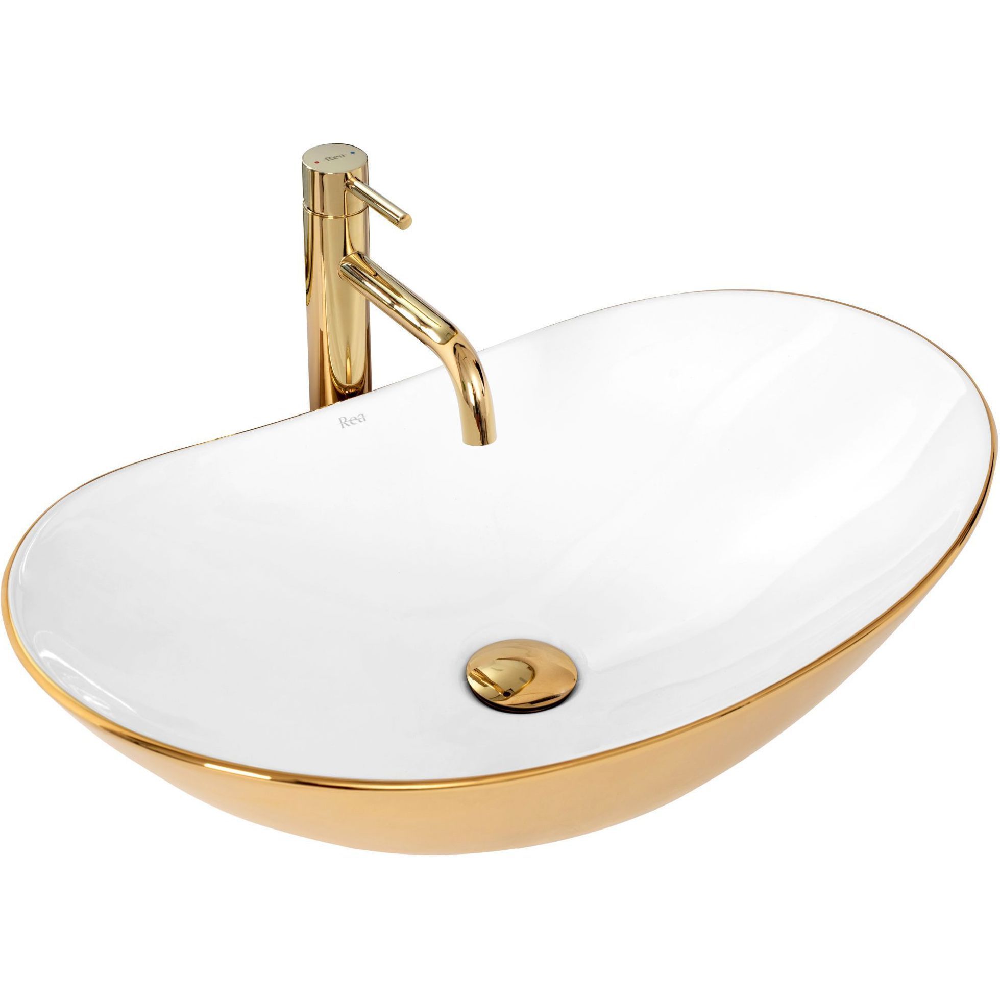 Умывальник Rea Royal Gold White 61.5x35.5, REA-U7808