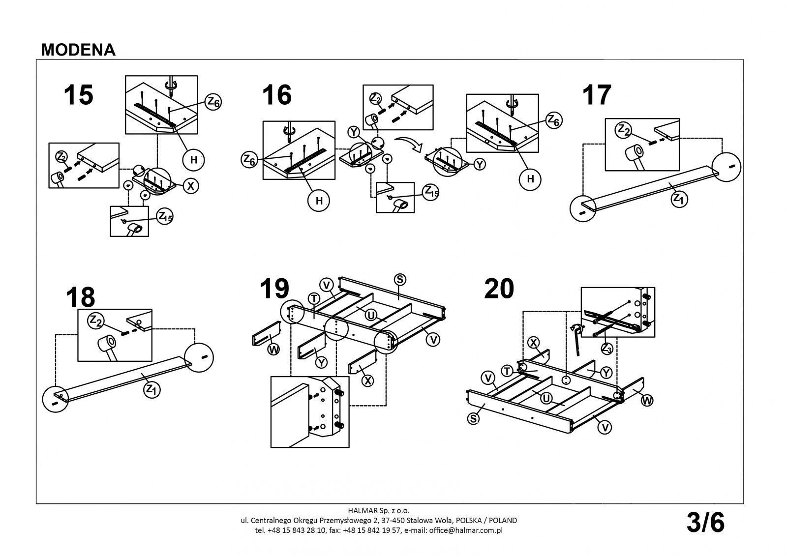 Кровать Halmar Modena 2 белый 160/200, V-CH-MODENA_2-LOZ