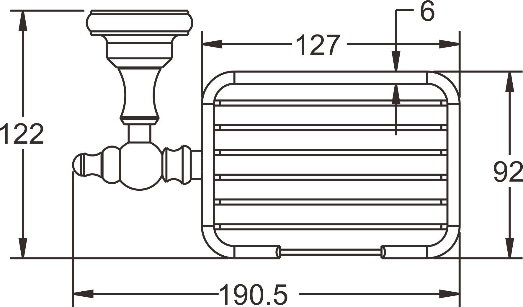 Мыльница Rose, RG1104Q