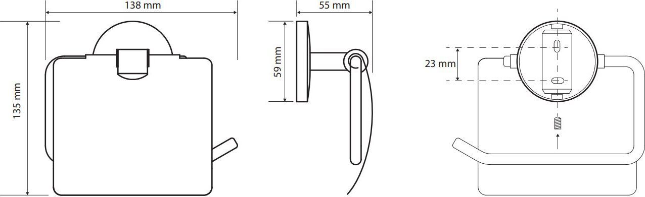 Держатель для туалетной бумаги с крышкой Bemeta Alfa, 102512012