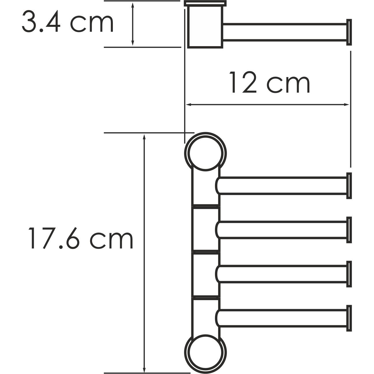 Держатель полотенец четвертной WasserKRAFT, K-1054