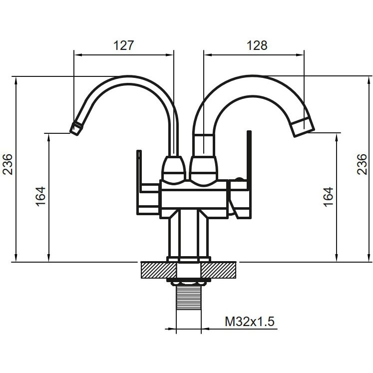 Смеситель для кухни с изливом для фильтрованной воды Ahti Kemi, KM823015