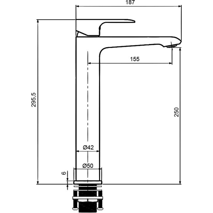 Смеситель для накладной раковины Ahti Ivaio, IL202001