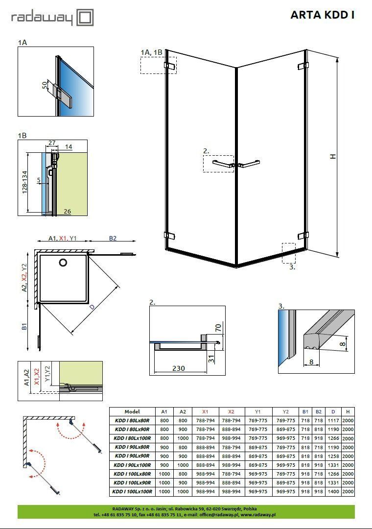 Душевая кабина Radaway Arta KDD I